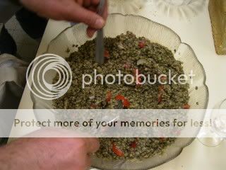 Black lentil salad