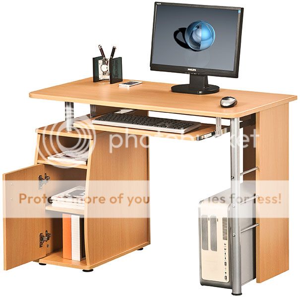 Piranha kompakter Computer-Schreibtisch mit Schrank und Regalfach PC 1b